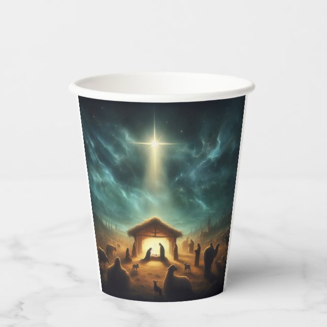 Vasos De Papel Navidades/Natividad/Jesús (Anverso)