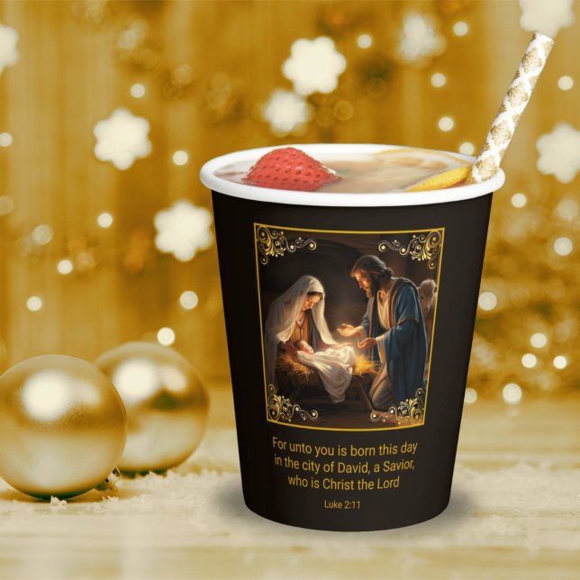 Vasos De Papel Navidades Natividad Sagrada Familia Religiosa (Subido por el creador)