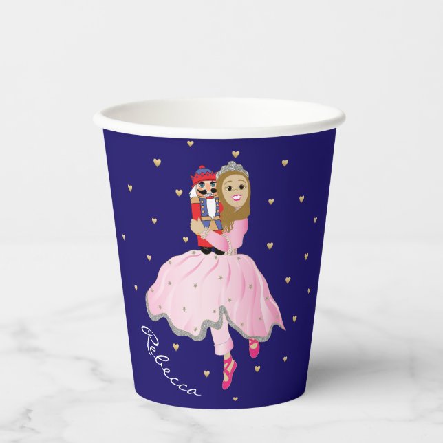 Vasos De Papel Navidades Nutcracker Ballerina Lt Brn (Anverso)