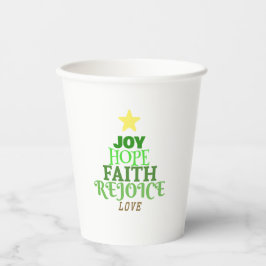 Vasos De Papel Navidades Palabras Árbol de Navidad