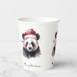 Vasos De Papel Navidades Panda, personalizable