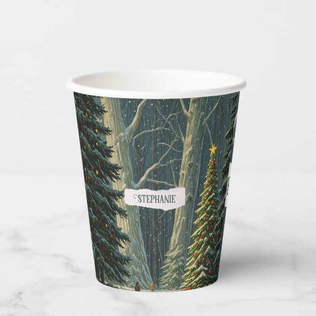 Vasos De Papel Navidades personalizados de solsticio (Anverso)