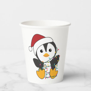 Vasos De Papel Navidades pingüinos nevan animales de invierno pin