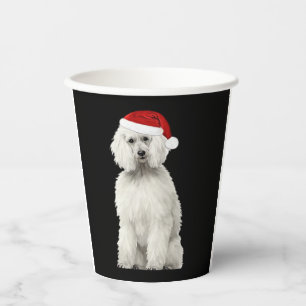 Vasos De Papel Navidades Poodle Christmas Tree Dog Puppy Watercol