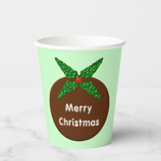 Vasos De Papel Navidades Pudding Personalizado