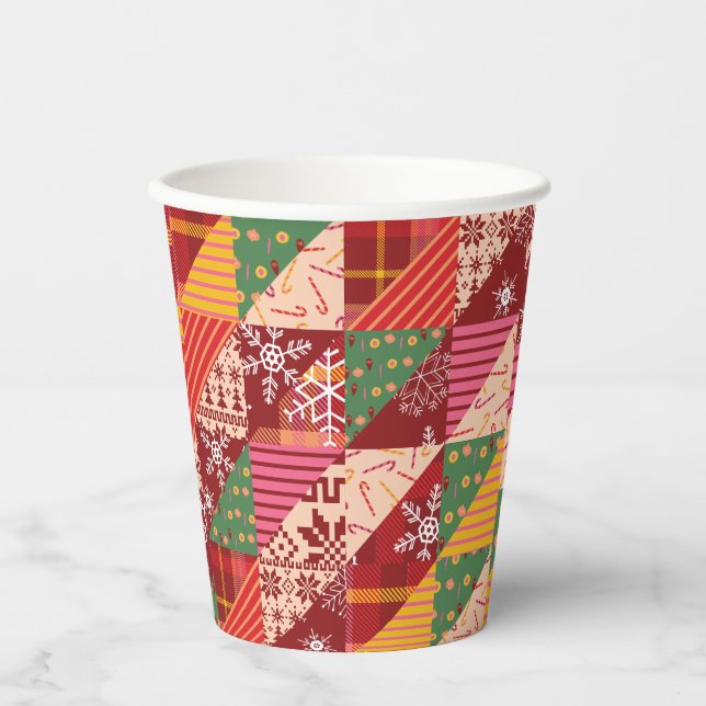 Vasos De Papel Navidades Quilt (Anverso)