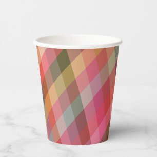Vasos De Papel Navidades retro diagonales en vacaciones preparato