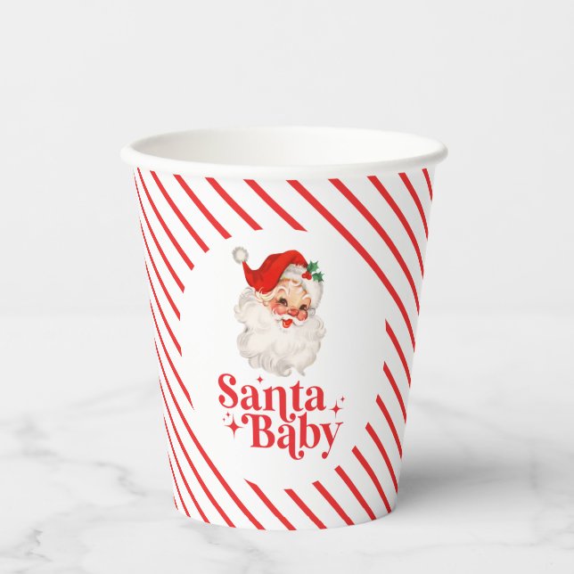 Vasos De Papel Navidades Retro Santa Baby (Anverso)