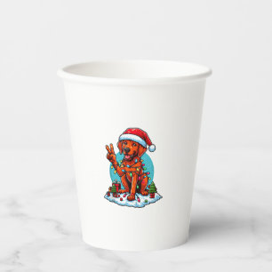 Vasos De Papel Navidades Ridgeback De La Mano De La Paz Encenden 