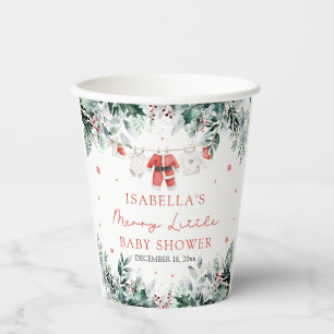 Vasos De Papel Navidades Ropa de Bebé Feliz Pequeño Baby Shower