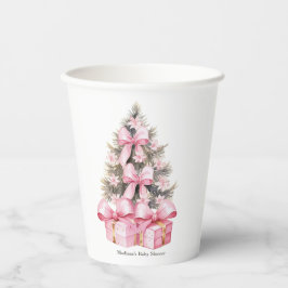 Vasos De Papel Navidades rosados dan Baby Shower