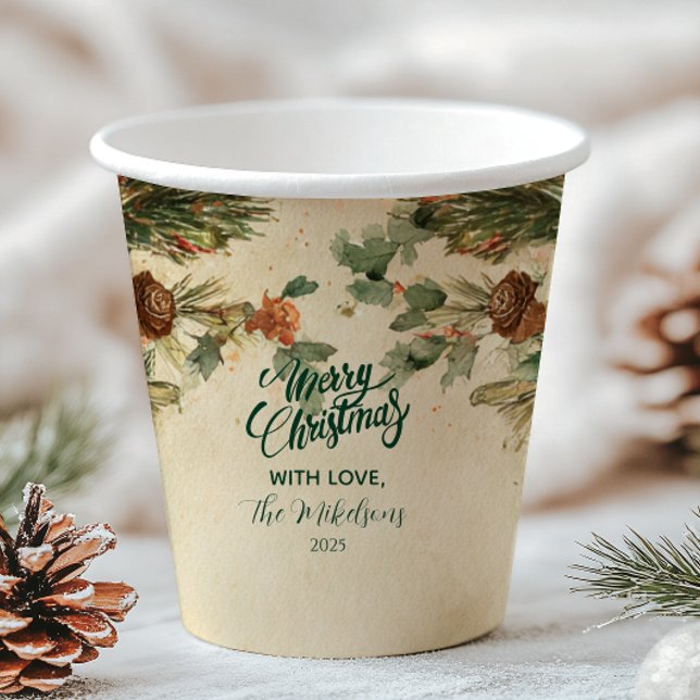 Vasos De Papel Navidades rusos de la Pinecona de Velas (Subido por el creador)