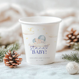 Vasos De Papel Navidades Santa Baby Boy Shower