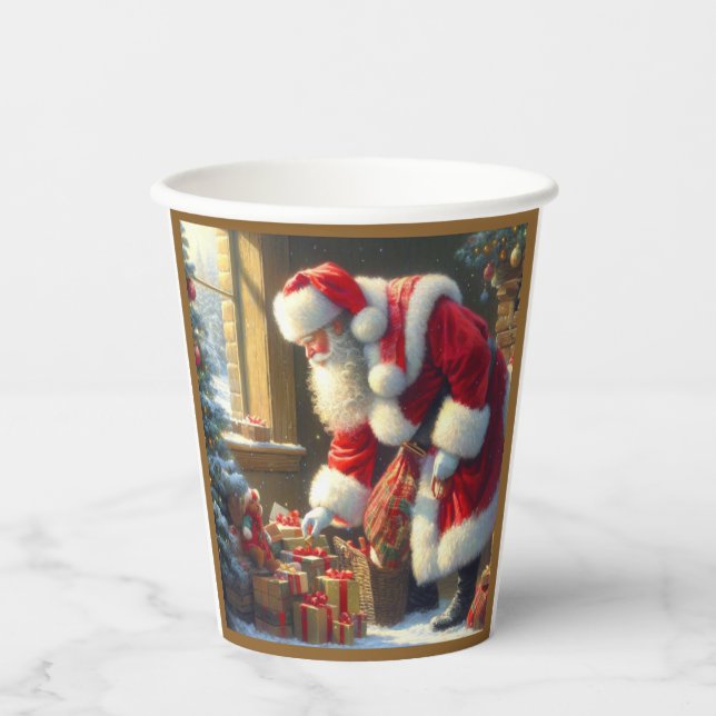 Vasos De Papel Navidades Santa Claus 3 (Anverso)