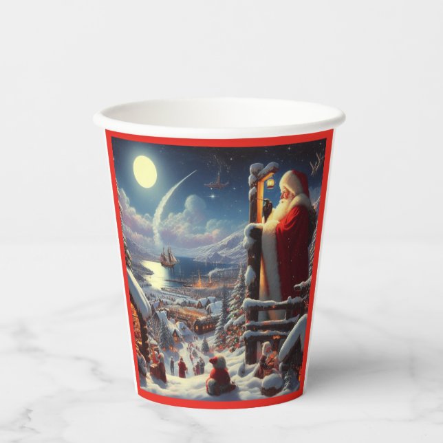 Vasos De Papel Navidades Santa Claus 5 (Anverso)