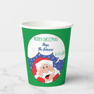 Vasos De Papel Navidades Santa Claus dice