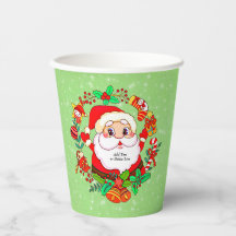 Navidades Santa Stocking Cane Present Holly