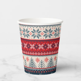 Vasos De Papel Navidades temáticos nórdicos en el patrón de los h