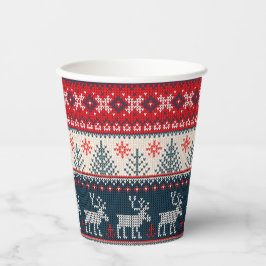 Vasos De Papel Navidades temáticos nórdicos en el patrón de los h