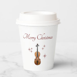 Vasos De Papel Navidades tradicionales Fiesta Violín musical