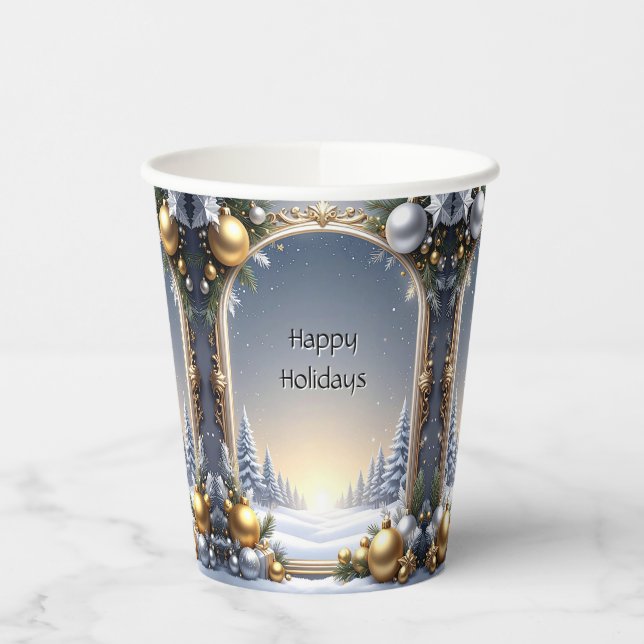 Vasos De Papel Navidades traman copas de papel de vacaciones (Izquierda)