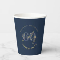 Navy elegante moderno 60 cumpleaños