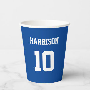 Vasos De Papel Ncor de nombre blanco azul para deportes variados