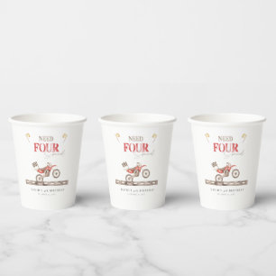 Vasos De Papel Necesidad de cuatro velocidades de suciedad roja e