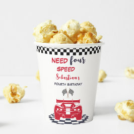 Vasos De Papel Necesita cuatro niños de cuarto cumpleaños de velo