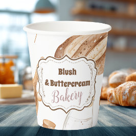 Vasos De Papel Negocio de Repostería Rústica Personalizada