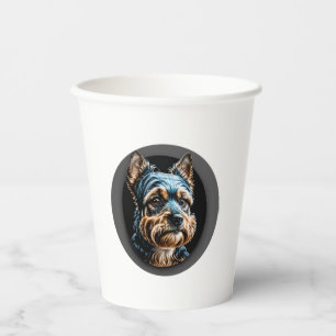 Vasos De Papel negro yorkshire terrier