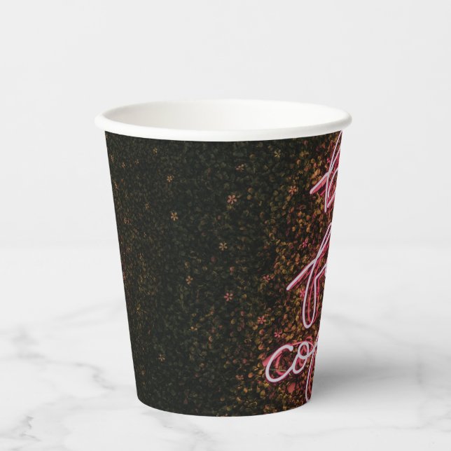 Vasos De Papel Neon but First, Coffee paper cup (Anverso)