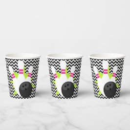 Vasos De Papel Neon Chevron Bowl Fiesta Cups de papel