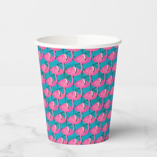 Vasos De Papel Neon Flamingos (Izquierda)
