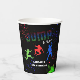 Vasos De Papel Neon Kids Trampoline Park Birthday Party