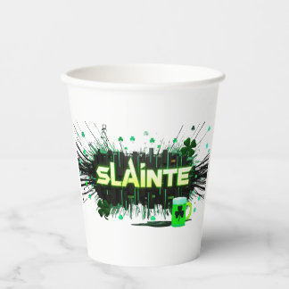 Vasos De Papel Neon Slainte Cyber-Paper Cup