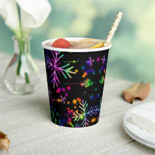 Vasos De Papel Neon Snow