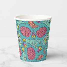 Vasos De Papel Neon Zombie Paper Cup - Fiesta de Halloween