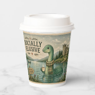 Vasos De Papel Nessie esquiva socialmente criptozoología Loch Nes