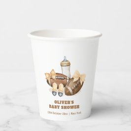 Vasos De Papel Neutral Touchdown Football Boy Baby Shower