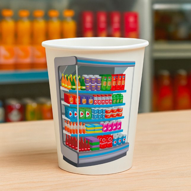 Vasos De Papel Nevera lechera de supermercado (Subido por el creador)