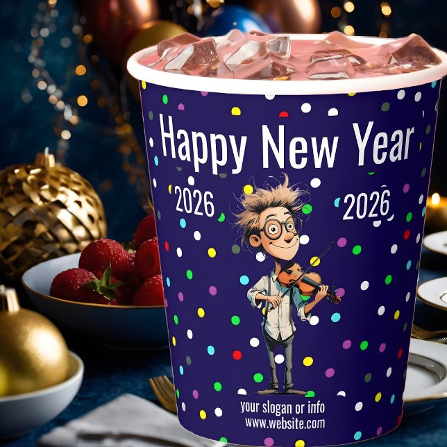 Vasos De Papel Newest New Year Paper Cups Business Branded  (Subido por el creador)