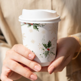 Vasos De Papel Nieve en amor Navidad Desayuno de novia