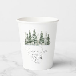 Vasos De Papel Nieve en amor Winter Bridal Shower