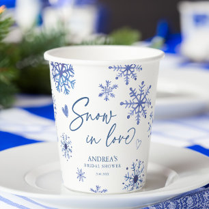 Vasos De Papel Nieve enamorada copos de nieve ducha nupcial de in