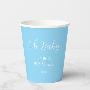 Vasos De Papel Niña bebé niño Baby Shower hija hijo azul
