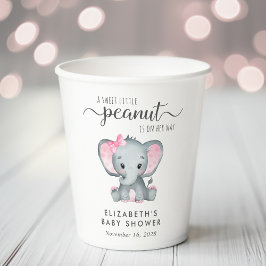 Vasos De Papel Niña ducha elefante lindo