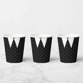 Vasos De Papel Niña gótica con vestido negro Cumpleaños