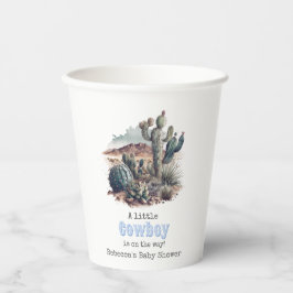 Vasos De Papel Niñita de vaca de decoración de Baby Shower Wester