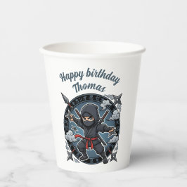 Vasos De Papel Ninja Shinobi Assassin Anime Chibi Gamer Birthday